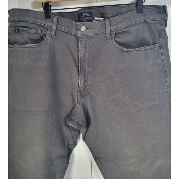 POLO Ralph Lauren Men's Hampton Relaxed Straight Jeans Grey Stretch 40x30 - Picture 4 of 14